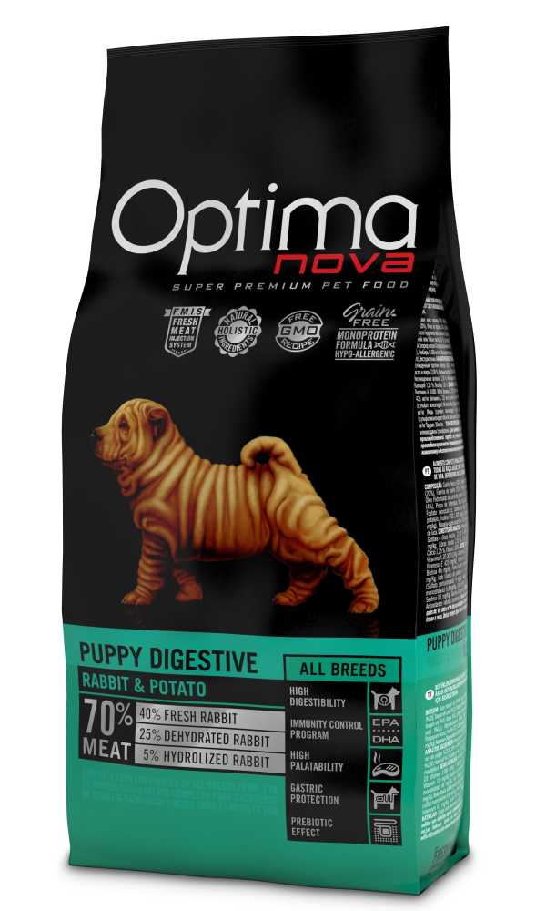 OPTIMAnova dog PUPPY DIGESTIVE GF Rabbit 12kg-10855