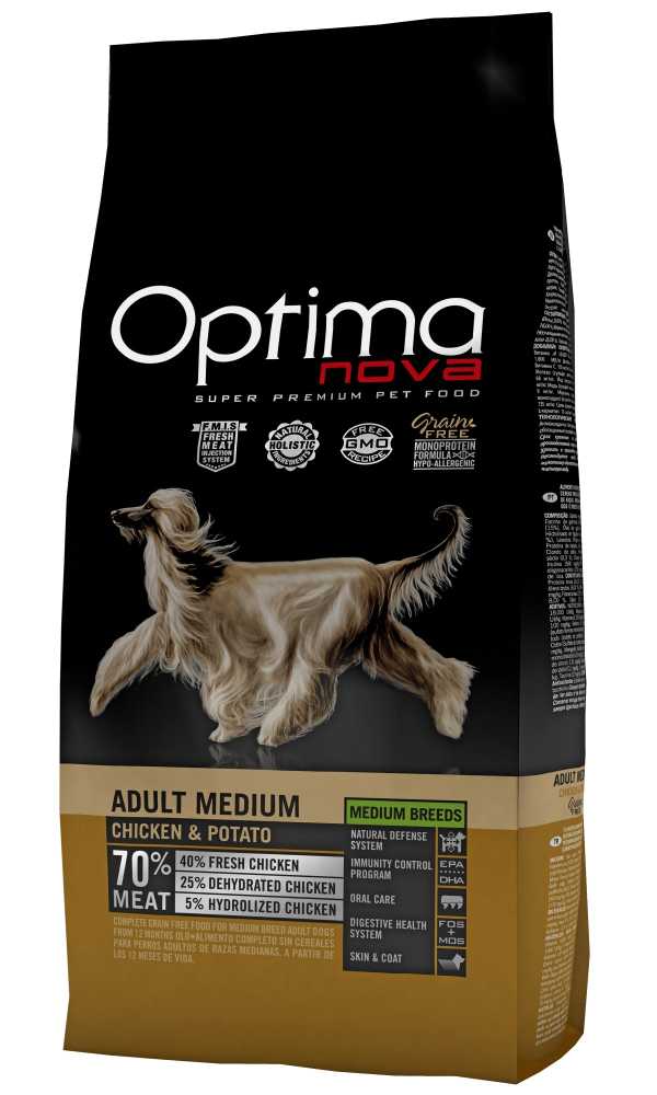 OPTIMAnova dog ADULT MEDIUM GF Chicken12kg-11714