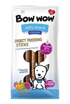 Bow wow poch. Klobásy s hmyzem,kolagen.dýní,ostrop.6ks