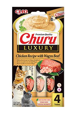 Churu Cat Luxury Chicken Recipe with Wagyu Beef 4x14g