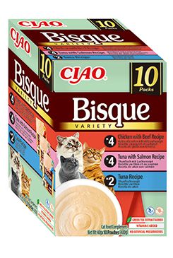 Churu Cat BOX Bisque Chick.Beef&Tun.Salmon&Tuna 10x40g