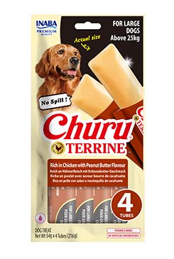 Churu Dog Terrine kuřecí s araš.másl. plemena L 4x54g