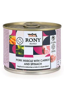 FALCO RONY DOG MONO vepřová sval.s mrkví a špenát 200g
