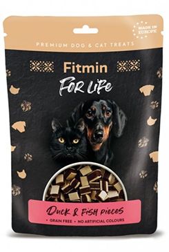 Fitmin FL dog,cat poch. Kachní kousky s rybou 70g