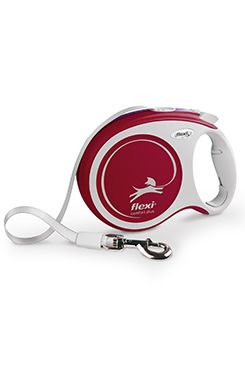 Vodítko FLEXI Comfort Plus L pásek 8m/50kg červená