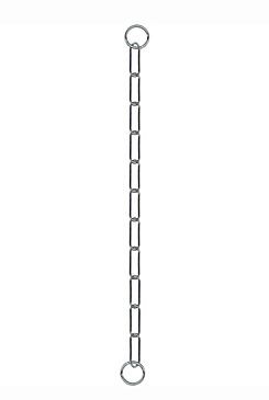 Obojek kovový stahovák dlouhá oka 1-řadý 55cm
