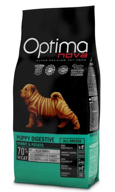 OPTIMAnova dog PUPPY DIGESTIVE GF Rabbit 2kg-11086