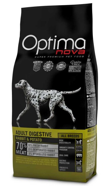 OPTIMAnova dog ADULT DIGESTIVE GF Rabbit 2kg-11088
