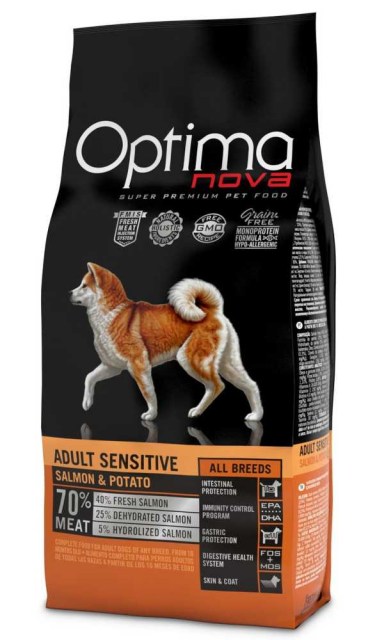 OPTIMAnova dog ADULT SENSITIVE GF Salmon 12kg-11094