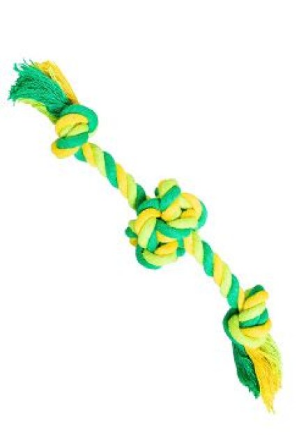 Hračka pes Míč bavlněný, 2 ramena 22cm HipHop