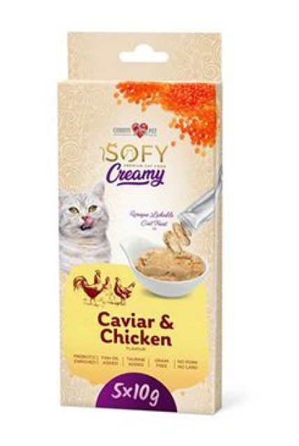 Pochoutka Aiko Cat SOFY Creamy Caviar&Chicken 5x10g