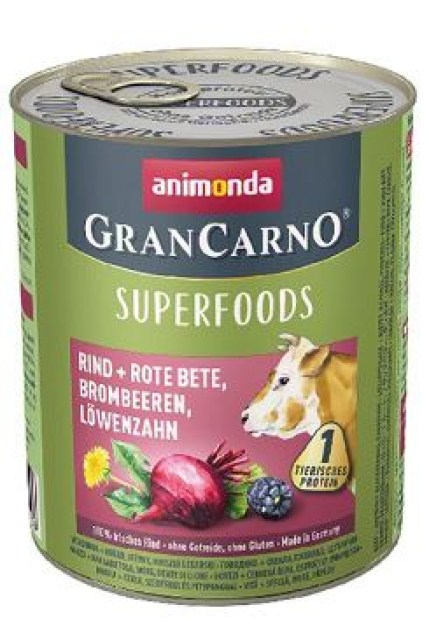 Animonda pes GRANCARNO konz. Superfoods hovězí 800g
