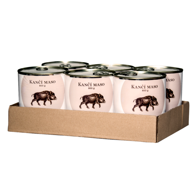 SIX PACK BOHEMIA Kančí maso ve vlastní šťávě 800 g