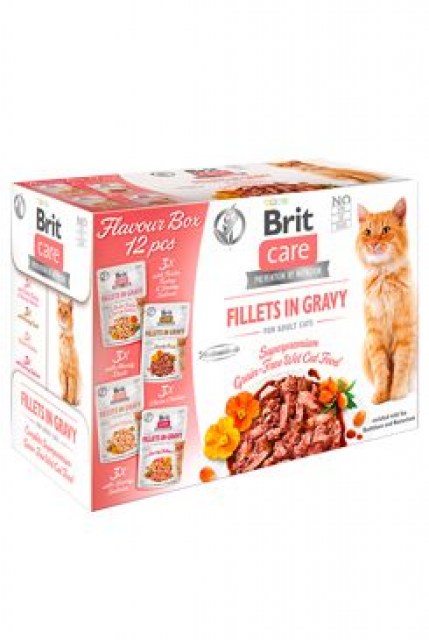 Brit Care Cat Fillets Gravy Flavour box 4*3psc(12*85g)