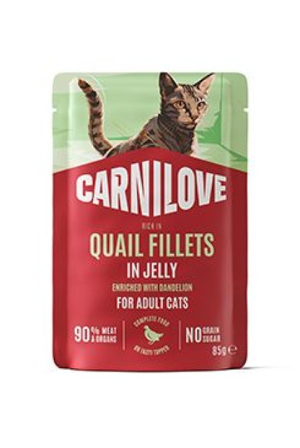 Carnilove Cat Pouch Jelly Quail+Dandelion 85g