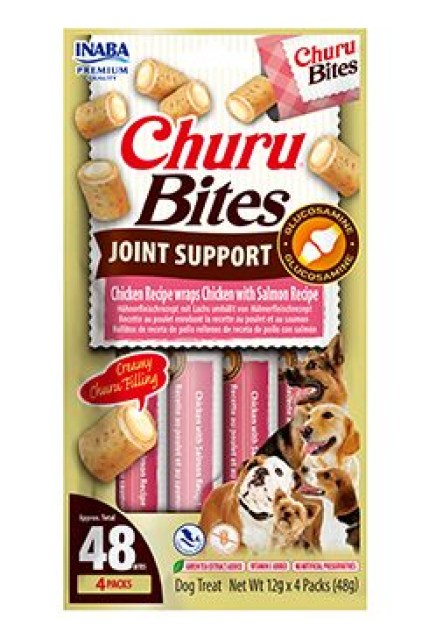 Churu Dog Bites Joint Supp.Chick.wraps Chick&Salm4x12g