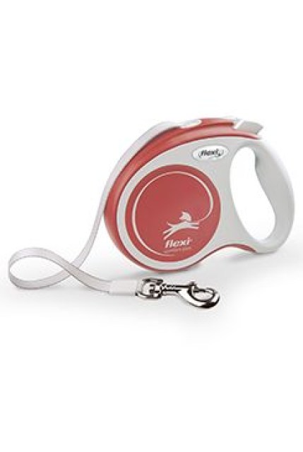 Vodítko FLEXI Comfort Plus S pásek 5m/15kg sv.červená