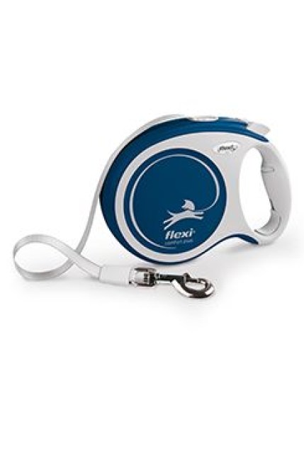 Vodítko FLEXI Comfort Plus L pásek 8m/50kg modrá