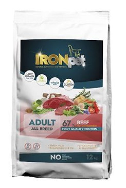IRONpet Dog Adult All Breed Beef 12kg