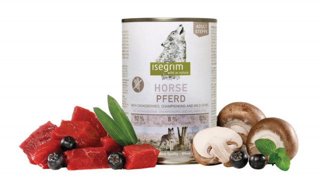 ISEGRIM Adult Steppe: Koňské maso s černým jeřábem a žampiony 800 g