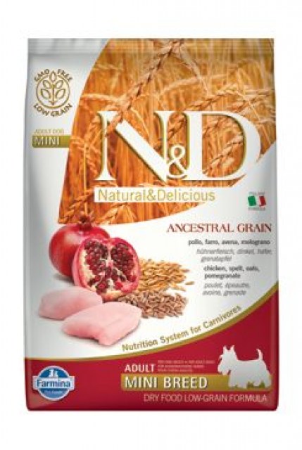 N&D LG DOG Adult Mini Chicken & Pomegranate 7kg