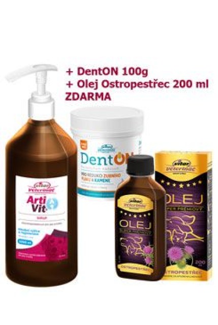 VITAR ArtiVit Sirup 1000ml+DentON100+ostrop.olej 200ml