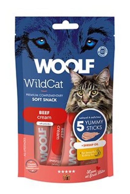 WOOLF WildCat Cream Functional Beef 5x14g