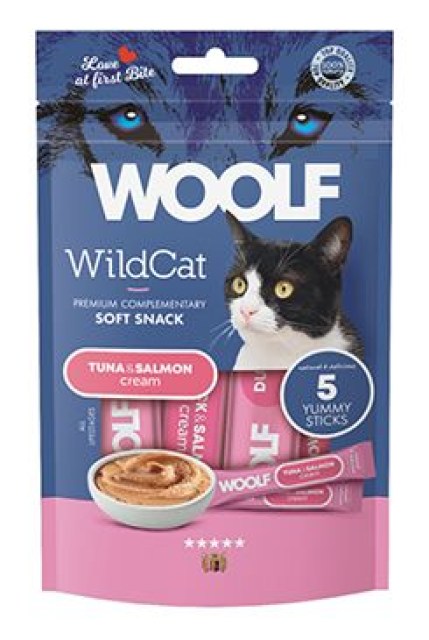 WOOLF WildCat Cream Regular Tuna&Salmon 5x14g