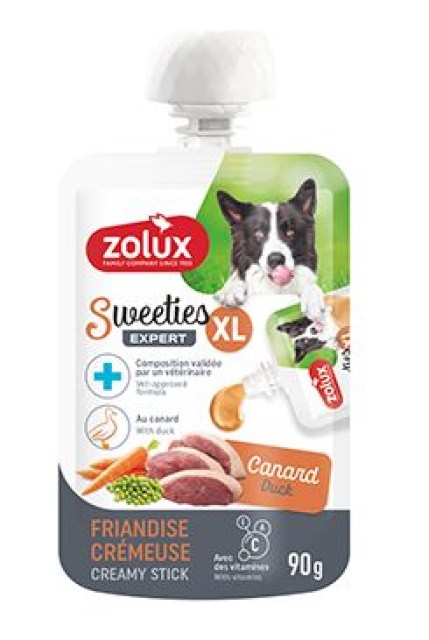 Pochoutka pes SWEETIES XL kachna 90g Zolux