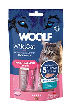 WOOLF WildCat Cream Functional Duck&Salmon 5x14g