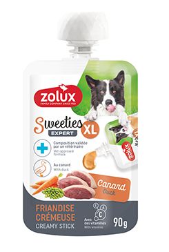 Pochoutka pes SWEETIES XL kachna 90g Zolux