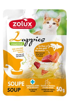 Pochoutka kočka LAPPIES polévka tuňák, losos 50g Zolux